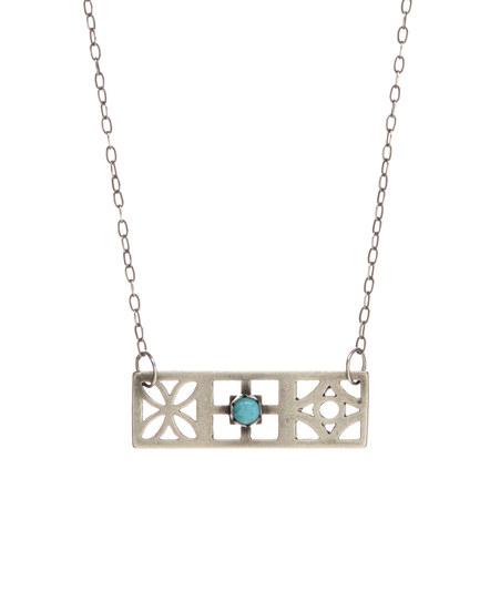 Turquoise Block Necklace